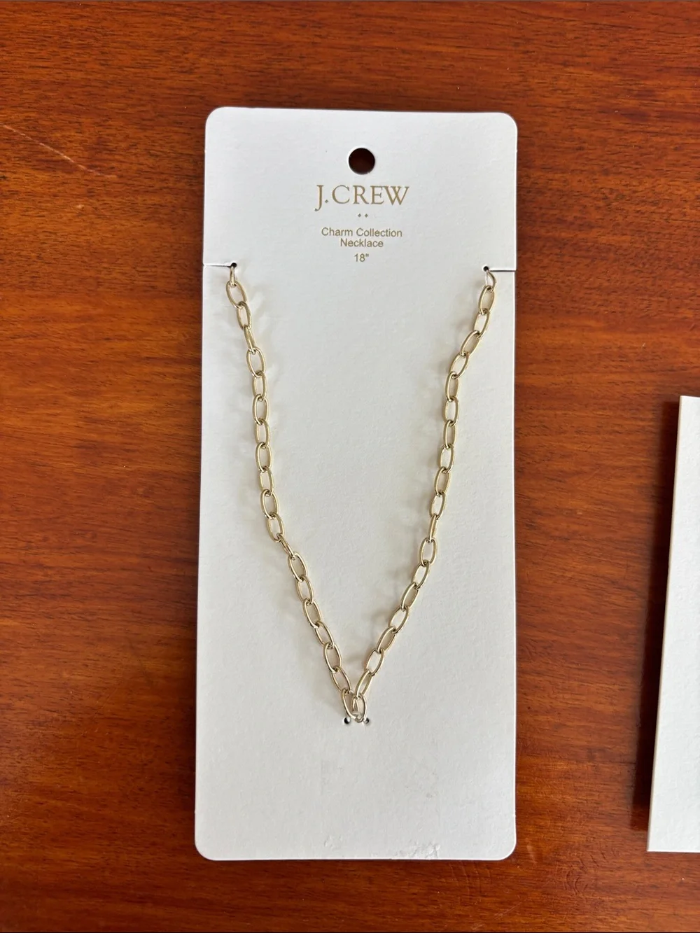 J. Crew Gold Link Necklace with Removable Bow & Gem Charms